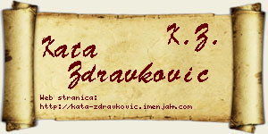 Kata Zdravković vizit kartica